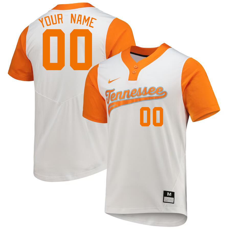 Custom Tennessee Volunteers Name And Number College Baseball Jerseys Stitched-White - Click Image to Close